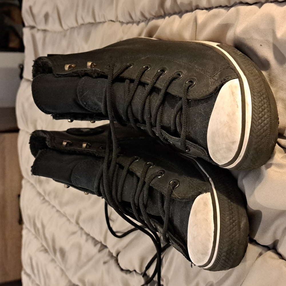 Converse Hi Winter Waterproof Leather Sneakers black size 9.5 gore tex